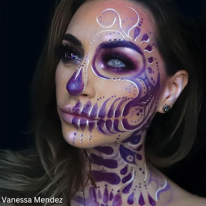 Mehron Makeup Color Cups | Stage, Foundation, Face Paint, Body Paint, Halloween | Face Paint Makeup | Greasepaint .5 oz (14 g) Purple-Velvo Beauty