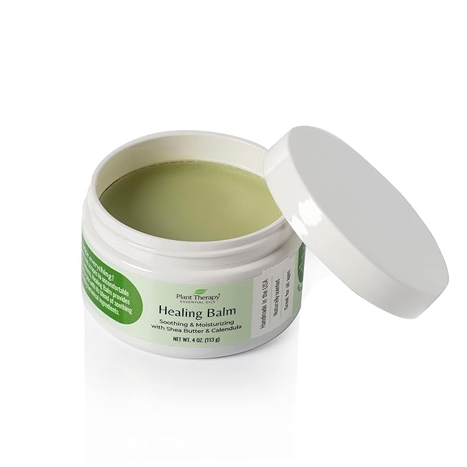 Plant Therapy Healing Balm 4 oz 100% Pure & Natural, Nutrient-Rich Botanical Formula, Soothing Ingredients: Shea Butter, Tamanu Oil, and Calendula Extract-Velvo Beauty