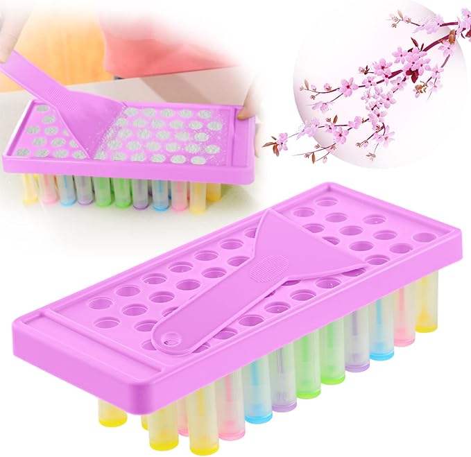 2 Sets Lip Balm Tray and Spatula Set Portable lipstick Holder Lip Balm Containers Lip Gloss Making Kit (Purple)-Velvo Beauty