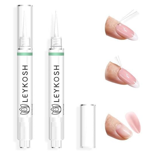 Nail Glue Remover for Press on Nails, 2025 Upgraded 2 In 1 Stick & Remover Pen Design, Not for Gel Polish Base Coat, Quick Gentle Removal Fake Nail Tips Press Ons, 2pcs*5ml-Velvo Beauty