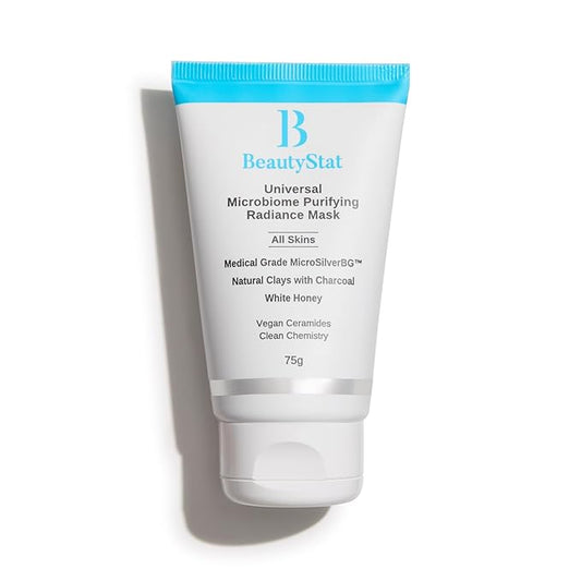 BeautyStat Universal Microbiome Purifying Radiance Mask, Cleansing Mask to Help Dimish Appearance of Pores + Purify Skin with Natural Clays (2.5 oz)-Velvo Beauty