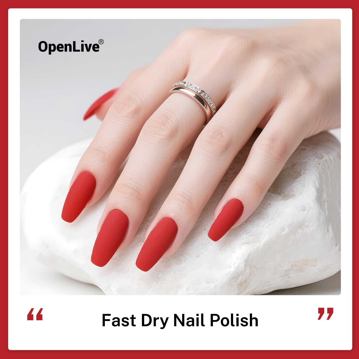 16.5ml Red Nail Polish Large Volume Quick Drying Nail Polish, Fast Drying and Long Lasting Color Nail Art DIY Home Manicure Gift for Women-Velvo Beauty