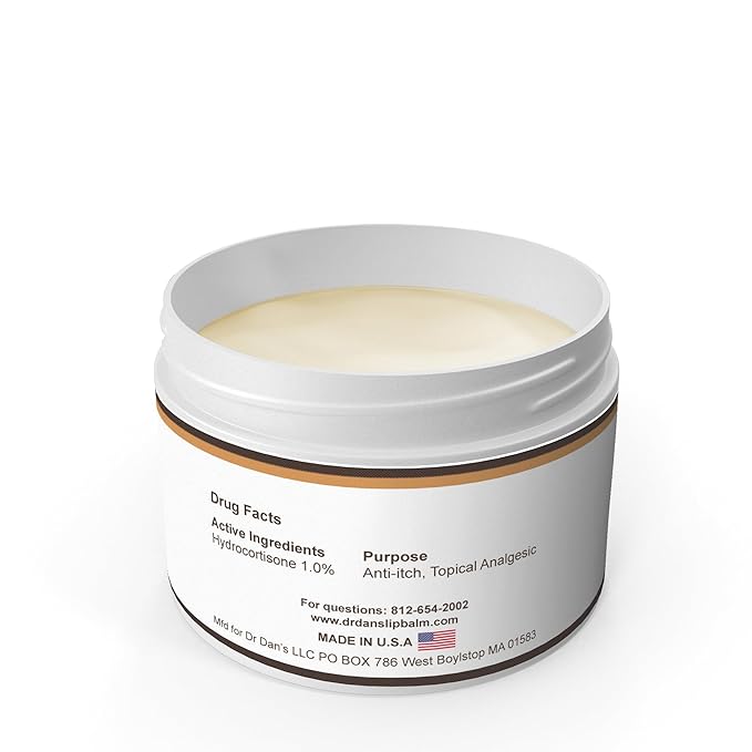 Dr. Dan's Cortibalm Jar - 1 Pack - for Dry Cracked Lips - Healing Lip Balm Jar for Severely Chapped Lips - Designed for Men, Women and Children -Velvo Beauty