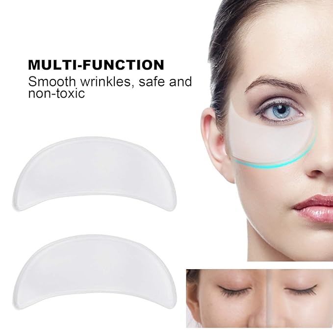 2Pcs Anti‑Wrinkle Face Eye Patch, Reusable Silicone Eye Pad Sticker for Face Caring-Velvo Beauty