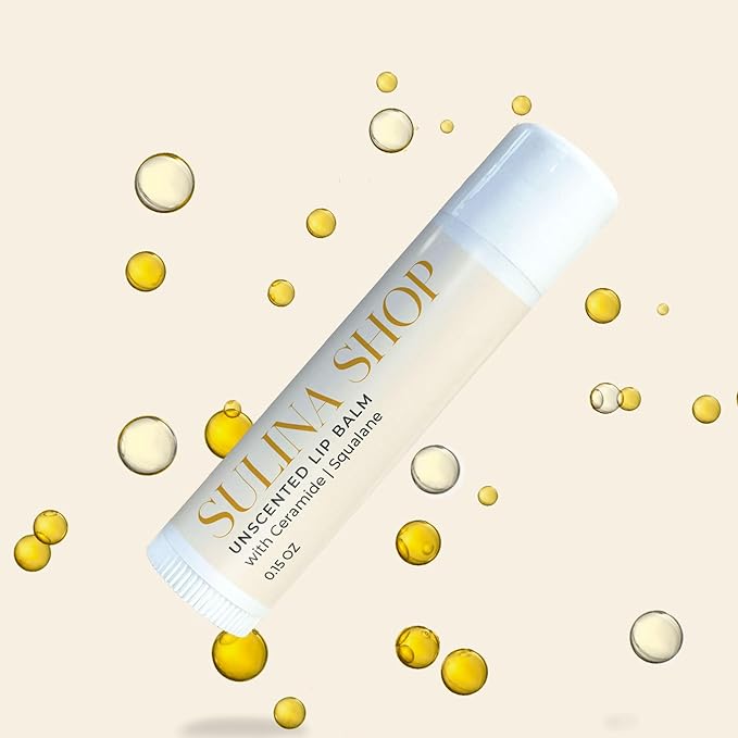 Unscented Lip Balm Hydrating for Dry Lips - Lip Moisturizer with Castor Oil and Beeswax, Chapped Lip Repair, Restores Smoothness, Barrier Protection, Fragrance-Free and Gentle-Velvo Beauty