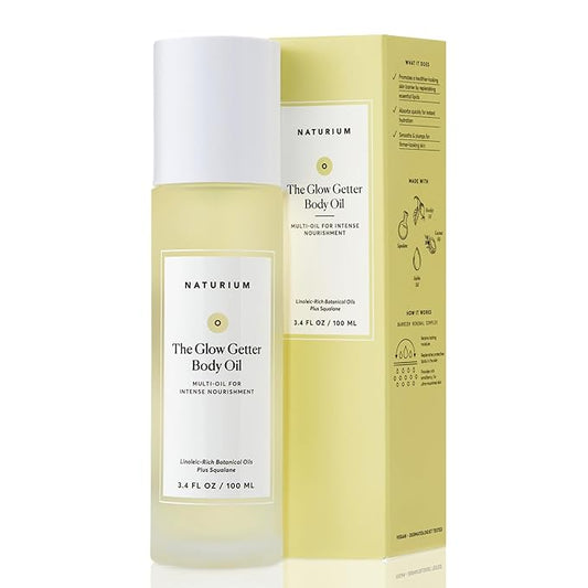 Naturium The Glow Getter Body Oil, Multi-Oil for Intense Nourishment, Hydrating & Moisturizing Formula, Vegan & Cruelty-Free, 3.4 oz-Velvo Beauty