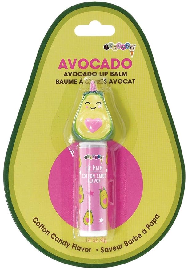 iscream Kawaii Avocado Shaped Cotton Candy Scented Lip Balm-Velvo Beauty