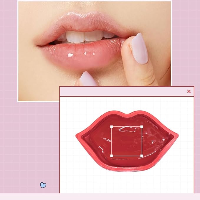 PS.PRETTYSKIN Rose Lip Masks for Dry Lips Care, Hydrogel Formula, moisture,nutrition, elasticity and vitality of lips,Rosa Centifolia Flower Extract,castor seed oil Extract,Lip care, Pack of 20-Velvo Beauty