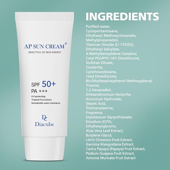 AP Fruity Waterproof Daily Sunscreen 2.03 Fl Oz SPF 50+ PA+++ | Strong UV Protection | Slightly Tone Up | Silky Semi-Matte Finish | Sweat-Resistant | Korean Skincare-Velvo Beauty