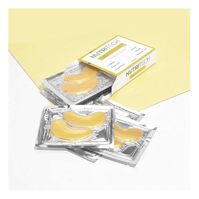 Under Eye Patches, 24K Gold Collagen Under Eye Mask Anti-Aging, Under Eye Treatment Mask for Puffy, Dark Circles, Wrinkles, 10 pairs-Velvo Beauty