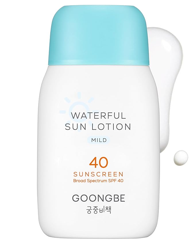 Waterful Sun Lotion Mild SPF 40 - Zinc Oxide Water Resistant Mineral Sunscreen for Babies, Kids & Adults - Hypoallergenic, Vegan, Reef-Safe - Korean Sun Care for Sensitive Skin, 2.82 fl.oz.-Velvo Beauty