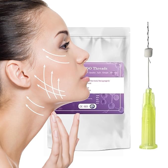 Elves Pdo Threads for Eyes Lift Mono Screw Type 30g38mm Pdo Lifting Thread for Fox Eye 40pcs Pdo Threads for Face Lift with Blunt Tips Smooting Eye Wrinkles Improves Skin's Firmness and Elasticity-Velvo Beauty