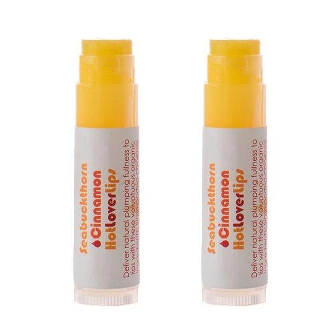 Living Libations - Organic 'Cinnamon Seabuckthorn Lover Lips' Lip Balm | Natural, Wildcrafted Clean Beauty (2-pack)-Velvo Beauty