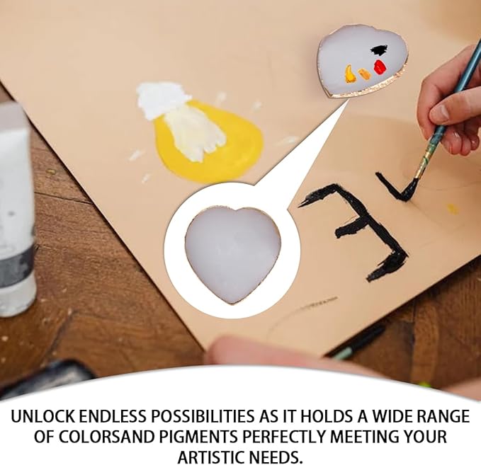 Nail Polish Palette, 2Pcs Resin Nail Art Palette, Nail Painting Mixed Color Palettes, Gold Edge Makeup Mixing Tray, Nail Supplies For Nail Techs, Nail Art Display Board(Love)-Velvo Beauty