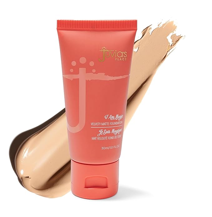 Juvia's Place I Am Magic Velvety Matte Liquid Foundation 600 - Cairo - Light w/Neutral Undertone, Makeup Foundation Full Coverage, Lightweight, Long Wear, Velvety Matte Finish-Velvo Beauty