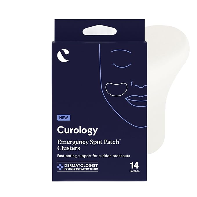 Curology Emergency Spot Patch Clusters for Breakouts, Fast Acting Large Hydrocolloid Pimple Patches for Face, Oil Absorbing, 14 Count-Velvo Beauty