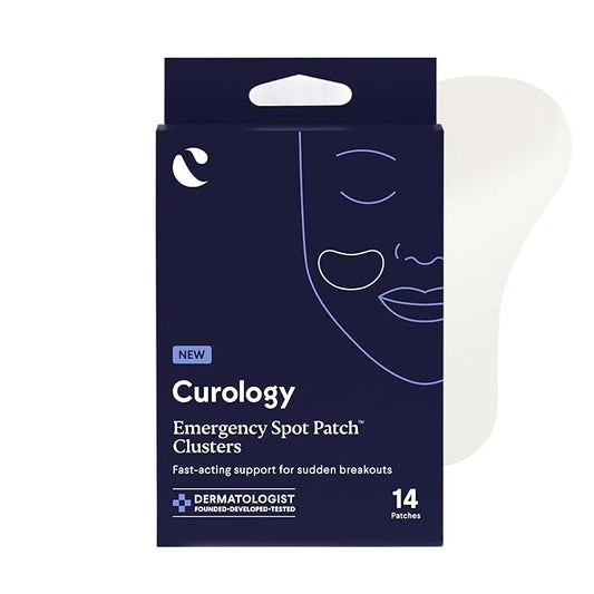Curology Emergency Spot Patch Clusters for Breakouts, Fast Acting Large Hydrocolloid Pimple Patches for Face, Oil Absorbing, 14 Count-Velvo Beauty