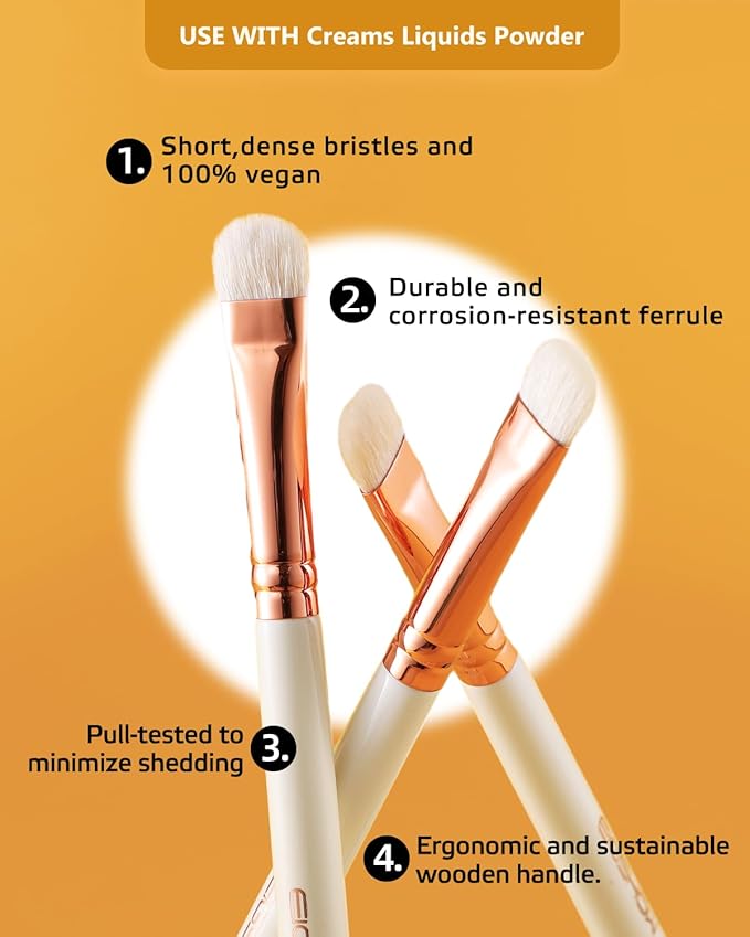 Eyeshadow Brush, EIGSHOWBEAUTY Professional Eye Shadow Brush with Saikoho Goat Hair, Premium Eye Makeup Brush For Blending, Smudging, Shading (E831)-Velvo Beauty