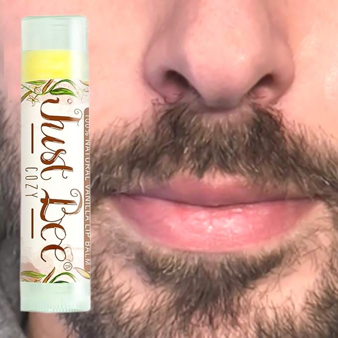 100% Natural Beeswax Lip Balm with Organic Oils (Cozy Vanilla, 4 pack)-Velvo Beauty