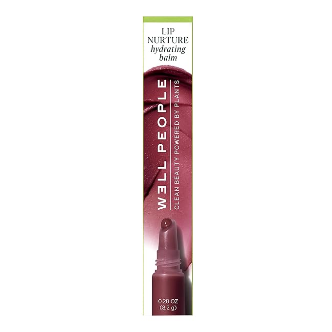 Well People Lip Nurture Hydrating Balm, Lip Balm For Hydration & Vibrant Sheer Color, Soothes & Softens Lips, Vegan & Cruelty-free, Black Cherry-Velvo Beauty
