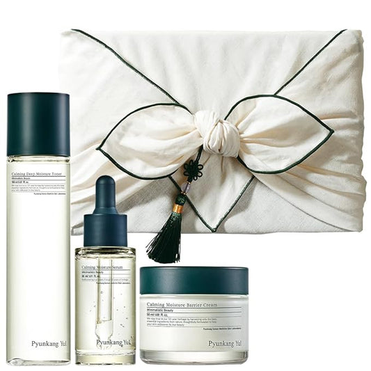 Pyunkang Yul PKY Calming Skincare Gift Set with Premium Gift Wrapping, Instantly Calms Sensitive Skin,vegan, Korean Skincare (3-item set)-Velvo Beauty