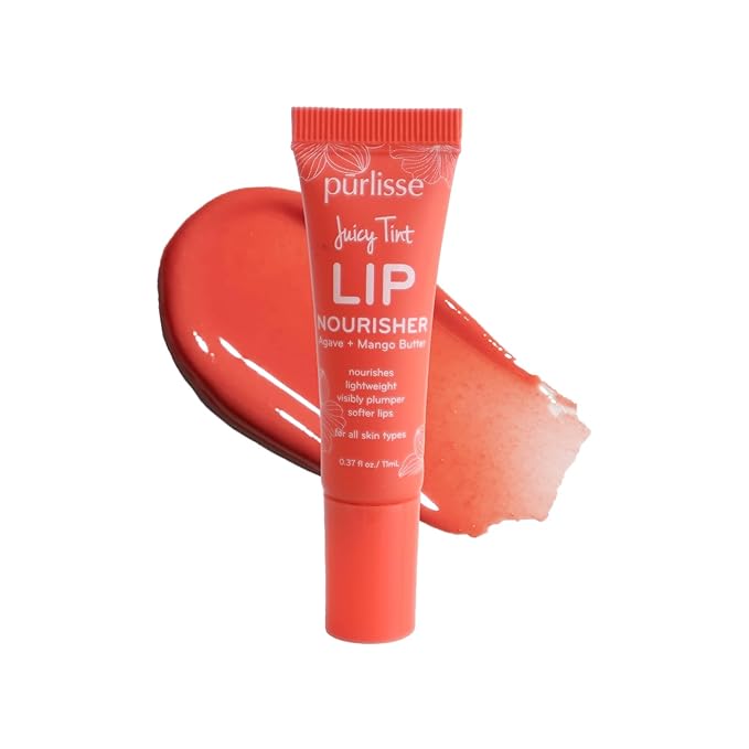Purlisse Juicy Tint Lip Nourisher - Tinted Lip Moisturizer (Coral Shine)-Velvo Beauty