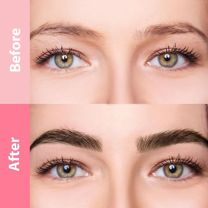 1Pcs Brown Magic Microblading Eyebrow Pencil Contouring Pen Brow for Eyes, Dual-Ended Micro-Fork-Tips Applicator for Hair Like Strokes with Dual-ended Eyebrow Brush Long Wear Waterproof lápiz de cejas-Velvo Beauty