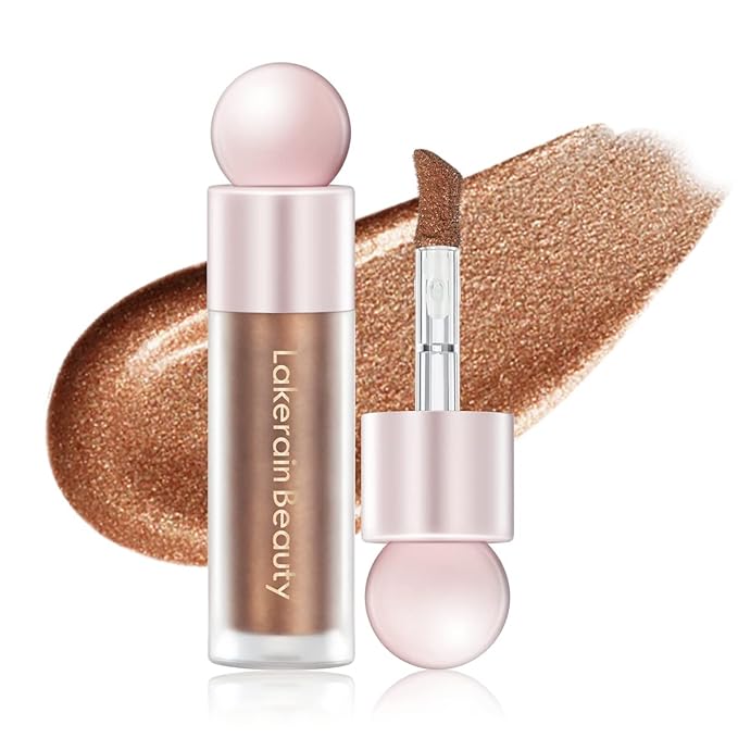 Liquid Highlighter Makeup, Natural Silky Shimmer Finish Liquid Face Highlighter, Highly Pigmented, Lightweight, Blendable, Soft Cream Highlighter For Face (#04 Bronze Gold Shimmer)-Velvo Beauty