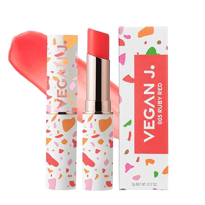 Lip Balm – Long-Lasting Hydration with Natural Color – Korean Beauty, Oasis Plant Complex, Silicone-Free, Vegan & Cruelty-Free Lip Care (005 Ruby Red)-Velvo Beauty