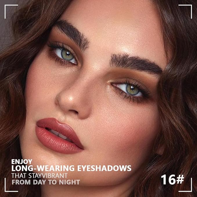 Powder Eyeshadow Quad, Light Medium Beige Brown Matte Eye Shadow Palette Makeup, Neutral Vegan Shimmer Quads Eye Shadow Palette for Older Women Pigmented Waterproof, paleta de sombras de ojos-Velvo Beauty