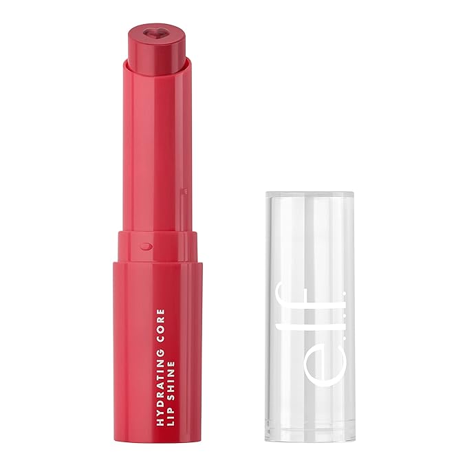e.l.f. Hydrating Core Lip Shine, Conditioning & Nourishing Lip Balm, Sheer Color Tinted Lip Moisturizer, Lovely, 0.09 Oz-Velvo Beauty