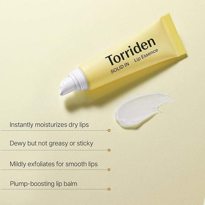 Torriden SOLID In Ceramide Lip Essence 0.37 Oz. (Pack of 2) - Moisturizing Lip Balms for Glowy, Dewy, Plumped, and Radiant Lip - Organic Jojoba Seed Oil, Ceramides, and Fuligo Wax - Korean Skin Care-Velvo Beauty