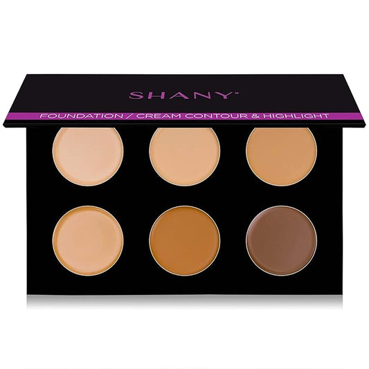 SHANY Foundation/Cream Contour & Highlighting Palette - Layer 1 - Refill for the 6 Layer Mini Masterpiece Collection Makeup Set-Velvo Beauty