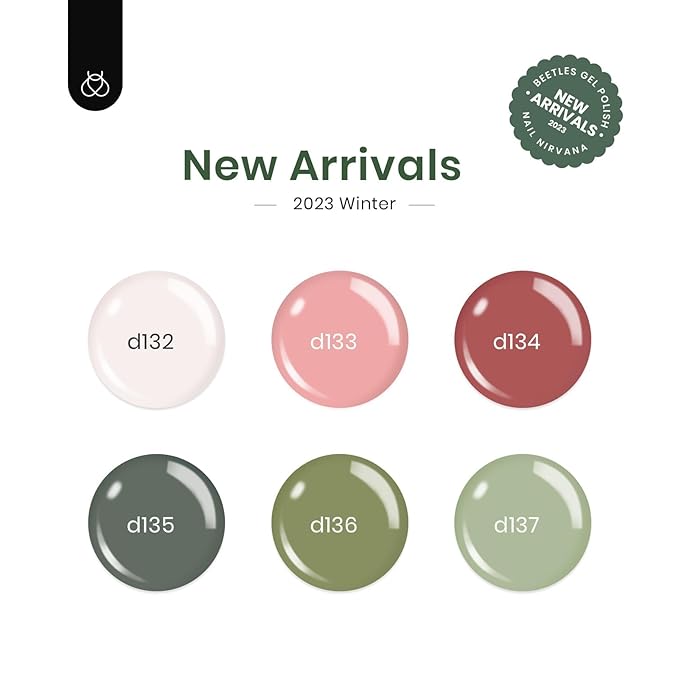 Beetles Gel Nail Polish, 6 Colors Sage Green Tranquil Grace Collection Pink Olive Green White UV Gel Nail Polish Manicure Art Design Gifts for Women-Velvo Beauty