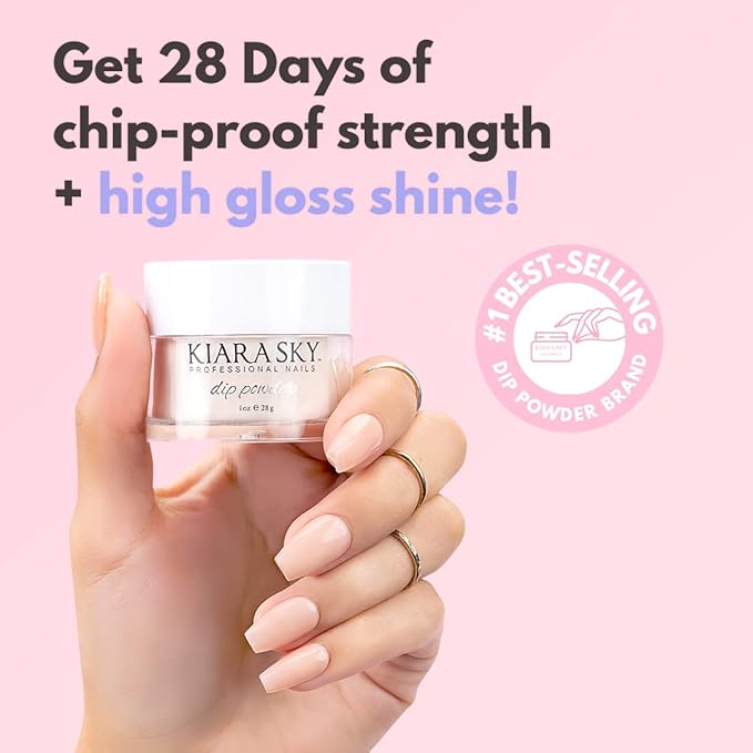 Kiara Sky Long Lasting Nail Dip Powder Pink Tones 1 oz, Flower Child-Velvo Beauty