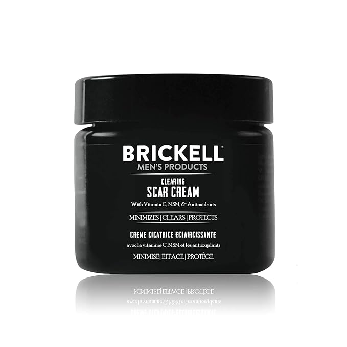 Brickell Men's Clearing Scar Cream for Men, Natural and Organic Scar Clearing Cream to Reduce the Appearance of Scars and Even Skin Pigmentation, 2 Ounces, Scented-Velvo Beauty