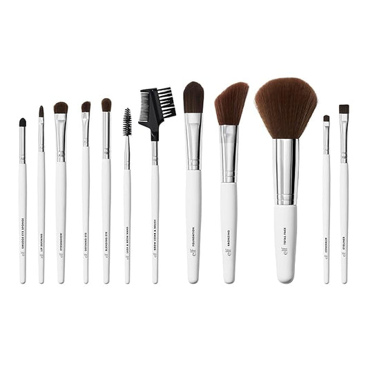 e.l.f. Professional Set of 12 Makeup Brushes, Pro-Worthy Makeup Brushes For A Flawless Full-Face Application, Vegan & Cruelty-Free-Velvo Beauty