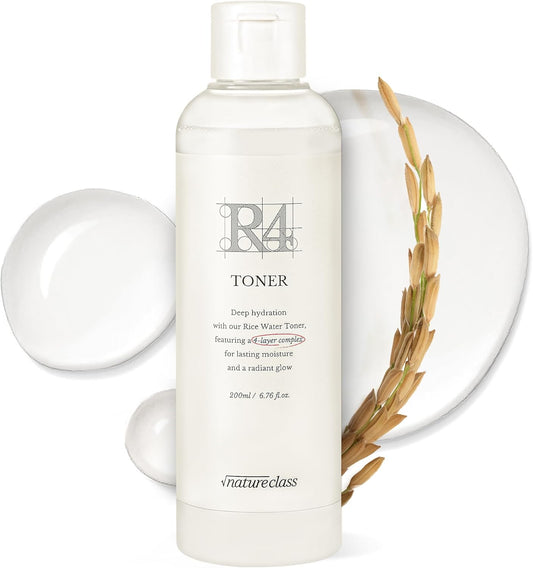 R4 Hydrating Rice Toner with Rice-Peptide & 4-Liposome Complex – Calming & Moisturizing Glowing Toner, Lasting Hydration, Hypoallergenic Korean Skincare 6.76 fl.oz.-Velvo Beauty