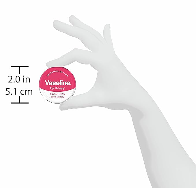 Vaseline Lip Therapy Lip Balm Tin Rosy Lips 0.6 oz 6 Count-Velvo Beauty