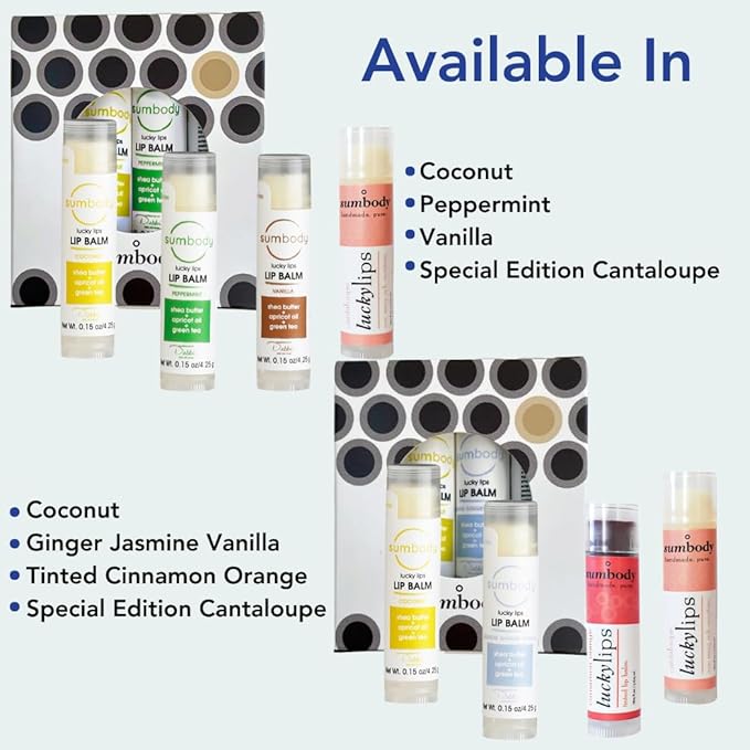 Lip Balm Beeswax Gift Set -Assorted Flavors, Shea & Coconut Butters Nourishing Soothing Lip Moisturizer for Dry Cracked Chapped Lips, Made in USA 100% Natural Ingredients, for women Men kids-Velvo Beauty