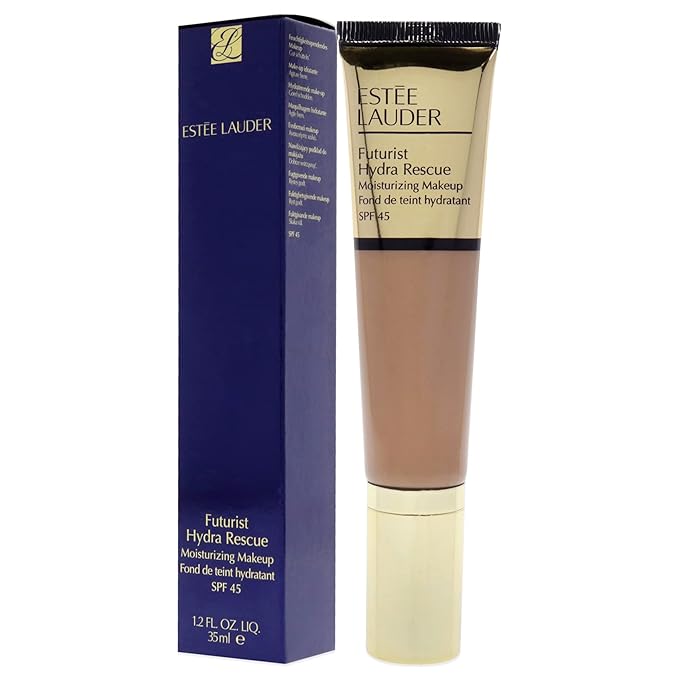 Estée Lauder Futurist Hydra Rescue Moisturizing Foundation SPF 45, 12 Hour Glow, 1.2 oz., 4N1 Shell Beige-Velvo Beauty