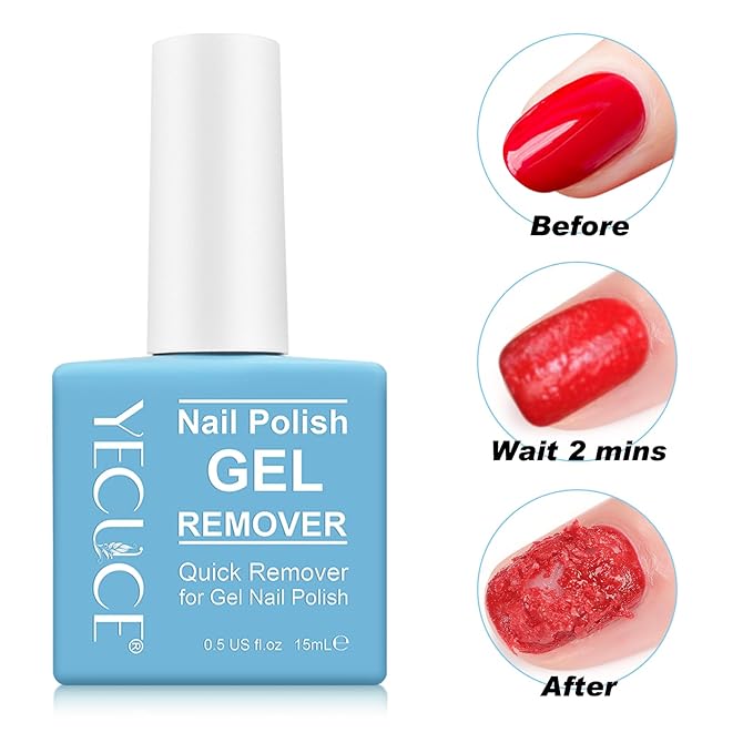 Gel Nail Polish Remover, Nail Polish Remover Tool Removing In 3-5Mins, Professional Remover Gels at Home, No Need Soaking or Wrapping-Velvo Beauty