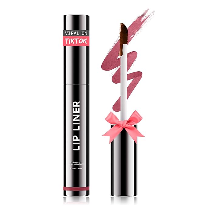 OETUIOW Lip Stain Peel Off, Lip Liner Moisturizing Long-Lasting & Waterproof, Transfer Proof & Plumping, Non-Stick Cup, Mauve Color-Velvo Beauty