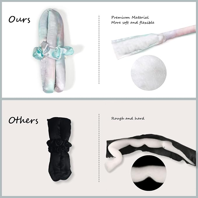 Satin Heatless Curling Set - Hair Rollers for Curls Heatless Hair Curlers & Hot Rollers Hair Curlers to Sleep in Curling Rod Headband Curler (Dream Nebula)-Velvo Beauty