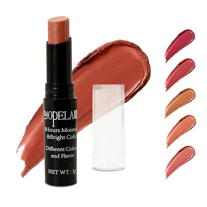 5 Pack Tinted Lip Balm Stocking Stuffers Tinted Chapstick - Moisturizing Lips - No petroleum, Chemicals, Gluten, or Phthalat-Velvo Beauty