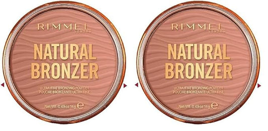 Rimmel London Natural - 021 Sun Light - Bronzer, Matte Finish, 0.49oz (Pack of 2)-Velvo Beauty