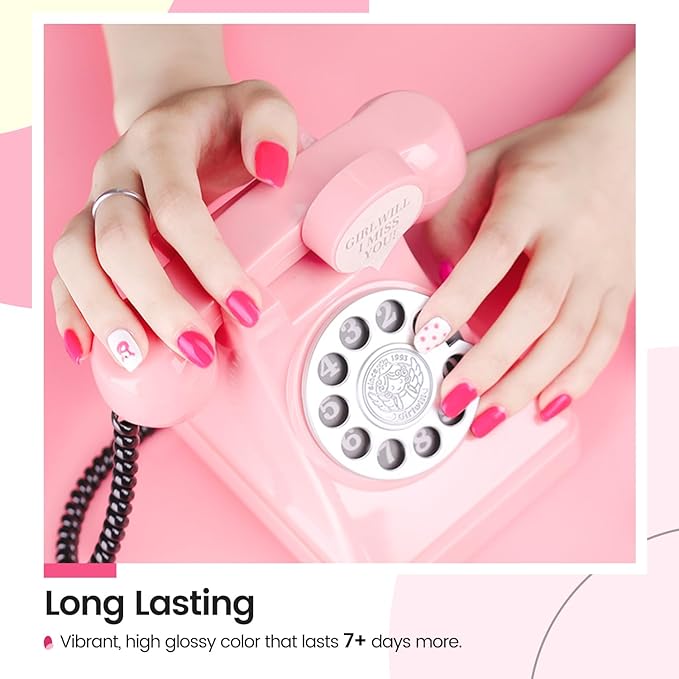 Nail Polish Set 6 Colors Multi colour Quick Drying Nail Polish, Black White Red Pink Collection Gifts for Women-Velvo Beauty