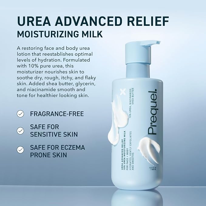Skin Urea Advanced Relief Moisturizing Milk, 10% Urea Lotion for Face and Body, Unscented, Hydrating Cream for Extremely Dry Skin, Soothing for Sensitive Skin - 6.75 fluid ounce (Pack of 2)-Velvo Beauty