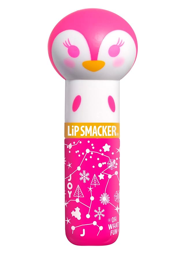 Lip Smacker Lippy Pals Penguin Holiday, Flavored Moisturizing & Smoothing Soft Shine Lip Balm, Hydrating & Protecting Fun Tasty Flavors, Cruelty-Free & Vegan - Gingerbread-Velvo Beauty