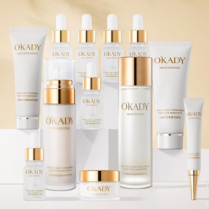 O'KADY Anti Aging Skin Care Sets Gentle Skin,Care Travel Kit,cleanser,Toner, Face Serum,Eye Cream,Face Cream Facial Skin Care Sets & Kits for Wife Mom Women Girl Valentine's Day (12 Piece)-Velvo Beauty